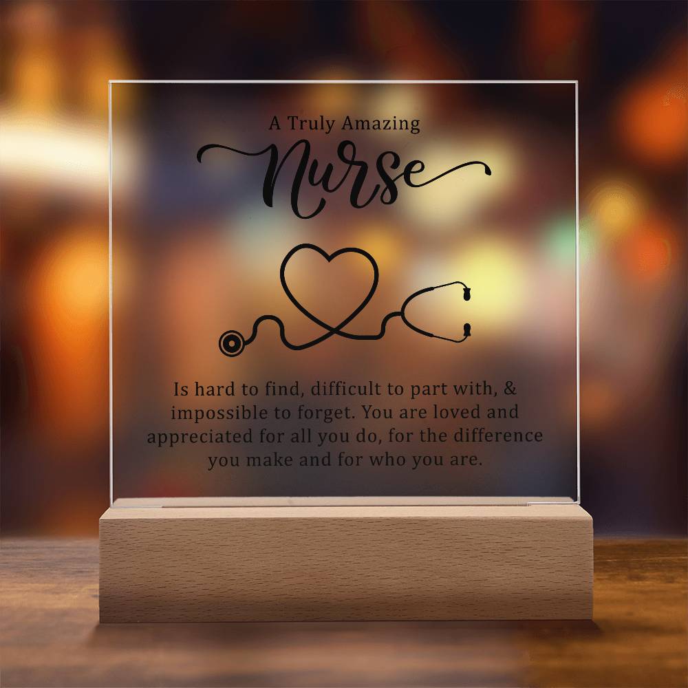 Nursing Truly Amazing Nurse Printed Square Shaped Acrylic Plaque-Express Your Love Gifts