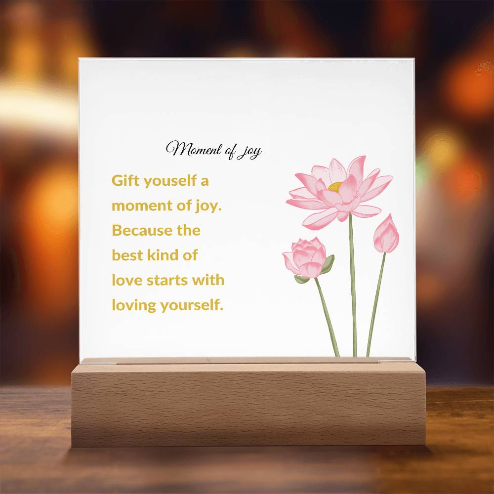 Moment of Joy Printed Square Shaped Acrylic Plaque-Express Your Love Gifts