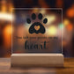 Paw Print Printed Square Shaped Acrylic Plaque-Express Your Love Gifts