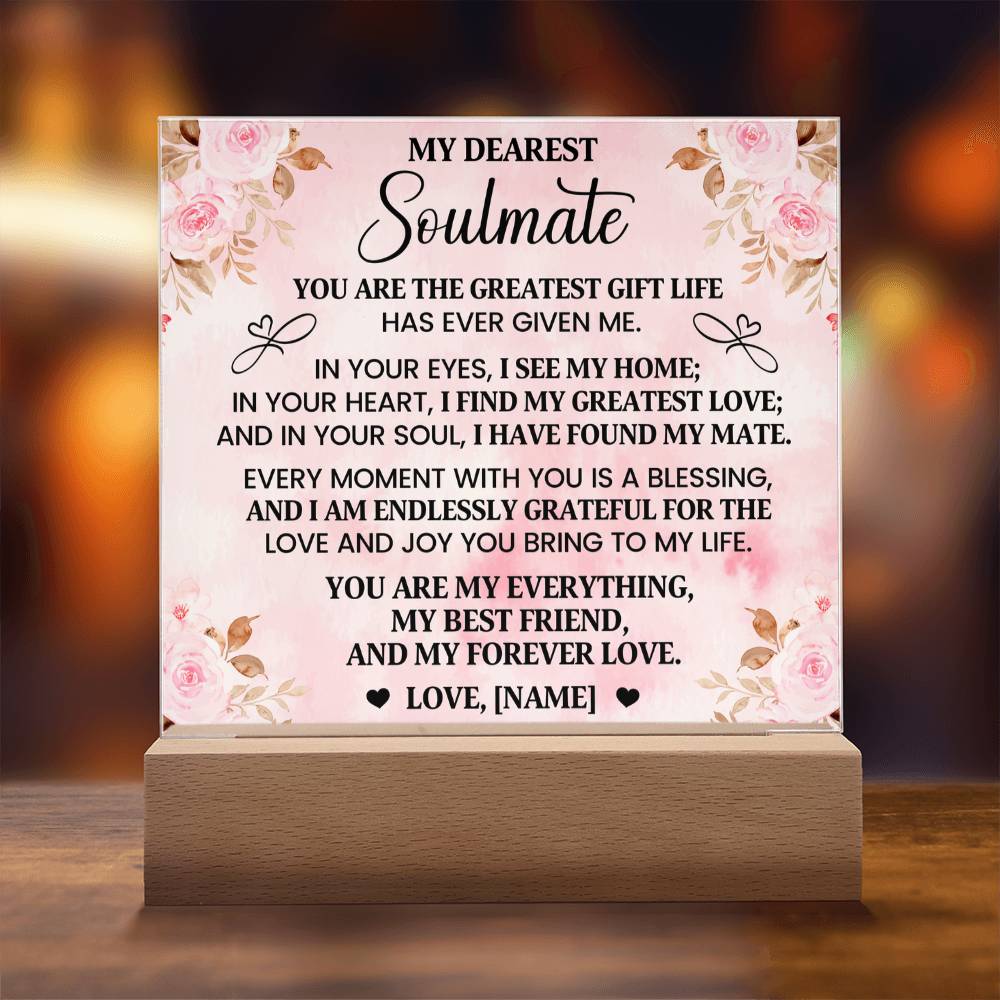 You Are The Greatest Gift Printed Square Shaped Acrylic Plaque-Express Your Love Gifts