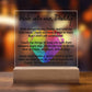 Walk With Me Daddy Printed Square Shaped Acrylic Plaque-Express Your Love Gifts