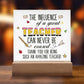 Teacher Can Never Be Erased Printed Square Shaped Acrylic Plaque-Express Your Love Gifts