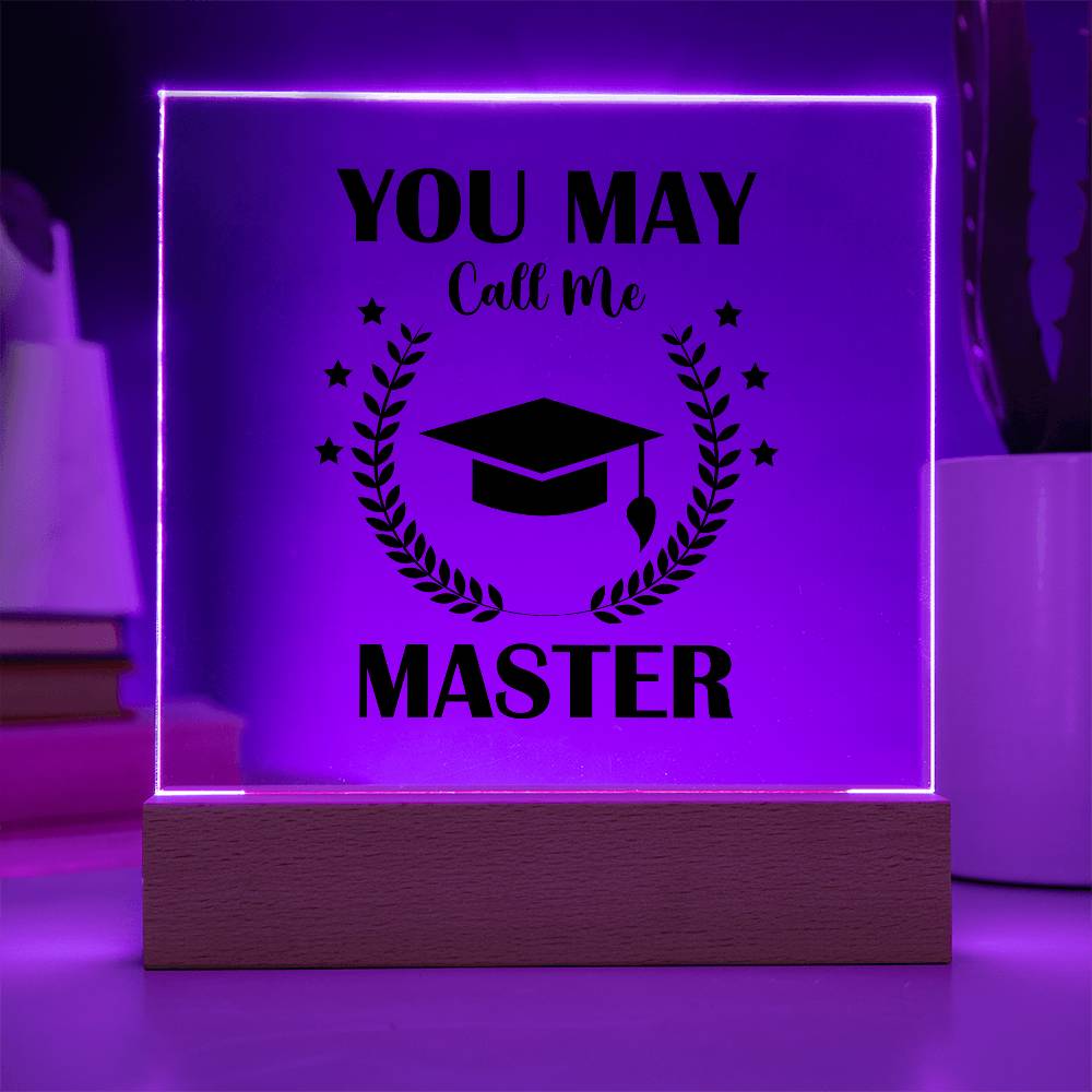 Graduation Masters Printed Square Shaped Acrylic Plaque-Express Your Love Gifts