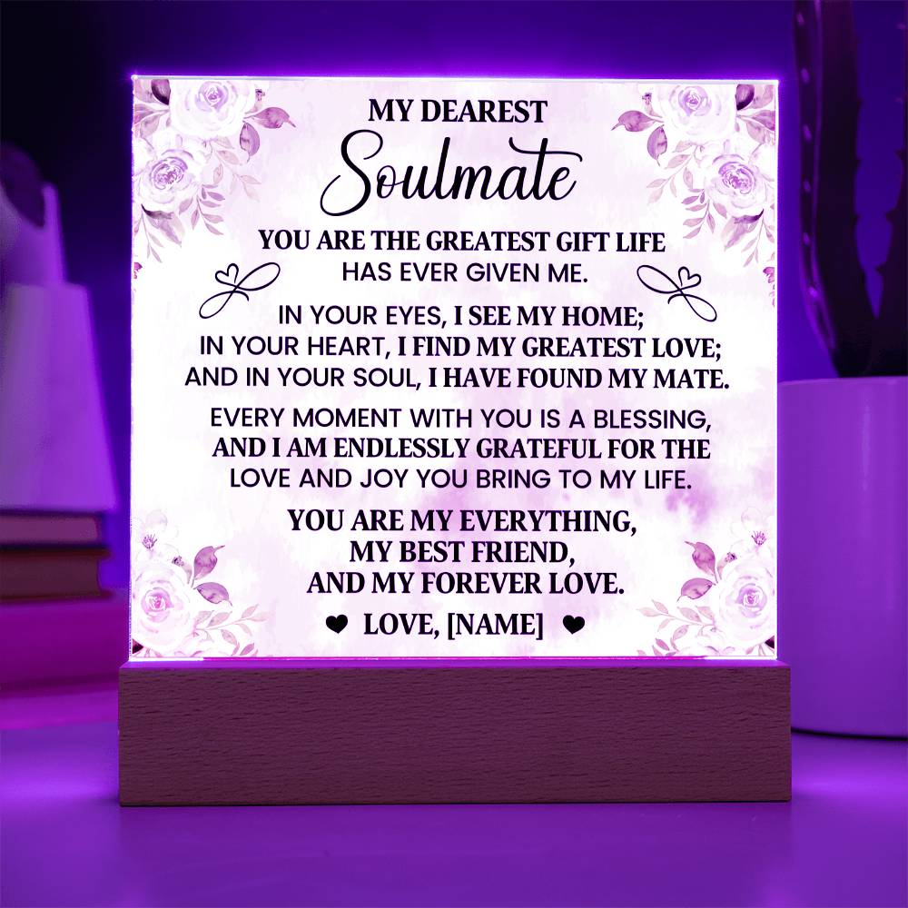 You Are The Greatest Gift Printed Square Shaped Acrylic Plaque-Express Your Love Gifts