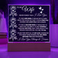To My Wife Never Forget Printed Square Shaped Acrylic Plaque-Express Your Love Gifts