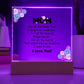 Mom For All the Time Printed Square Shaped Acrylic Plaque-Express Your Love Gifts