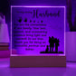 Dad Loving Husband Printed Square Shaped Acrylic Plaque-Express Your Love Gifts