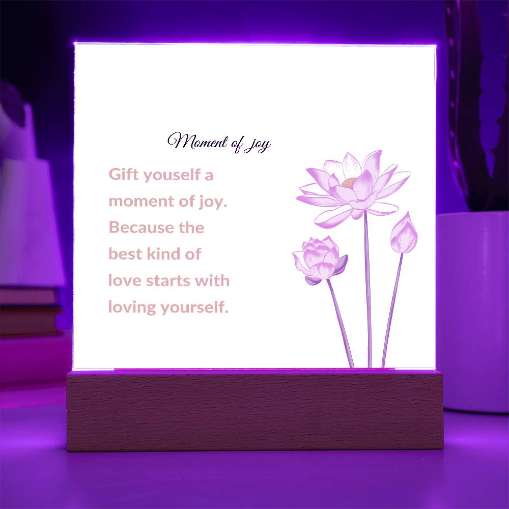 Moment of Joy Printed Square Shaped Acrylic Plaque-Express Your Love Gifts