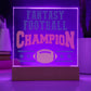 Fantasy Football Champion Printed Square Shaped Acrylic Plaque-Express Your Love Gifts