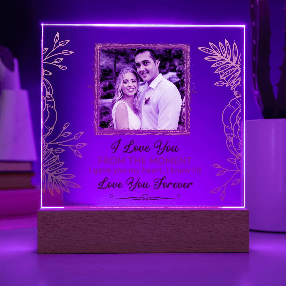From The Moment Printed Square Shaped Acrylic Plaque-Express Your Love Gifts