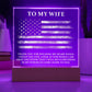 Military Wife Printed Square Shaped Acrylic Plaque-Express Your Love Gifts