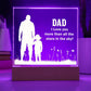 Dad I Love You More Printed Square Shaped Acrylic Plaque-Express Your Love Gifts