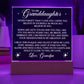To Granddaughter From Grandpa Never That I Love You Printed Square Shaped Acrylic Plaque-Express Your Love Gifts