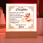 To My Daughter From Mom Deeply Loved Printed Square Shaped Acrylic Plaque-Express Your Love Gifts