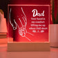 Dad Your Hand is My Comfort Printed Square Shaped Acrylic Plaque-Express Your Love Gifts