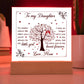 To My Daughter From Mom Little Girl Heart Forever Printed Square Shaped Acrylic Plaque-Express Your Love Gifts
