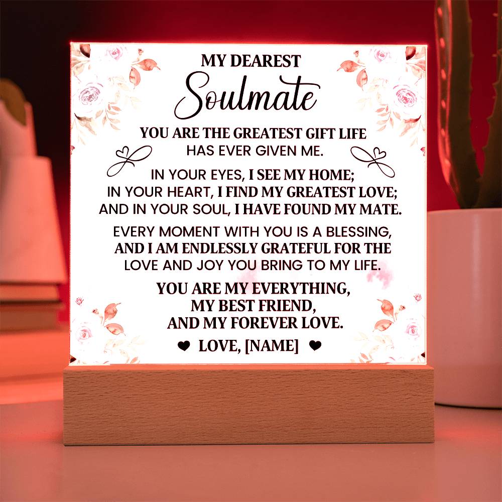 You Are The Greatest Gift Printed Square Shaped Acrylic Plaque-Express Your Love Gifts