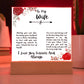 To My Wife I Love You Forever and Always Printed Square Shaped Acrylic Plaque-Express Your Love Gifts