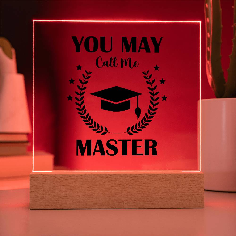 Graduation Masters Printed Square Shaped Acrylic Plaque-Express Your Love Gifts