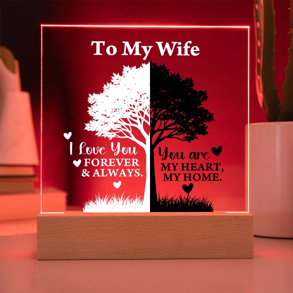 You Are My Heart Printed Square Shaped Acrylic Plaque-Express Your Love Gifts