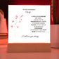 To My Stunning Wife Lorem Ipsum Dolor Printed Square Shaped Acrylic Plaque-Express Your Love Gifts