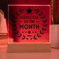 Employee Of The Month Printed Square Shaped Acrylic Plaque-Express Your Love Gifts