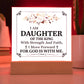 Personalized To My Daughter I Am Daughter of the King Printed Square Shaped Acrylic Plaque-Express Your Love Gifts