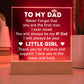 Dad #1 Printed Square Shaped Acrylic Plaque-Express Your Love Gifts
