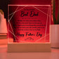 To The World's Best Dad Printed Square Shaped Acrylic Plaque-Express Your Love Gifts