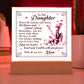 To My Daughter From Mom Be Brave Printed Square Shaped Acrylic Plaque-Express Your Love Gifts