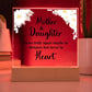 Mother and Daughter Never Truly Apart Printed Square Shaped Acrylic Plaque-Express Your Love Gifts