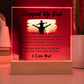 Stepped Up Dad Printed Square Shaped Acrylic Plaque-Express Your Love Gifts