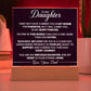 To Daughter From Dad In My Heart Forever Printed Square Shaped Acrylic Plaque-Express Your Love Gifts