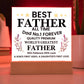 Best Father of All Time Printed Square Shaped Acrylic Plaque-Express Your Love Gifts