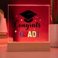 Congrats Grad! Printed Square Shaped Acrylic Plaque-Express Your Love Gifts