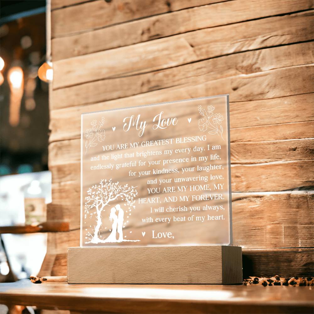 You Are My Greatest Blessing Printed Square Shaped Acrylic Plaque-Express Your Love Gifts