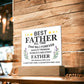 Best Father of All Time Printed Square Shaped Acrylic Plaque-Express Your Love Gifts