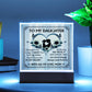 To My Daughter From Mom With All My Love Printed Square Shaped Acrylic Plaque-Express Your Love Gifts