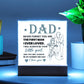 Dad Never Forget Printed Square Shaped Acrylic Plaque-Express Your Love Gifts