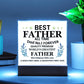 Best Father of All Time Printed Square Shaped Acrylic Plaque-Express Your Love Gifts