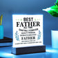 Best Father of All Time Printed Square Shaped Acrylic Plaque-Express Your Love Gifts