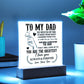 To My Dad So Much of Me Printed Square Shaped Acrylic Plaque-Express Your Love Gifts