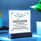 Personalized To My Daughter I Am Daughter of the King Printed Square Shaped Acrylic Plaque-Express Your Love Gifts