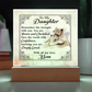 To My Daughter From Mom Deeply Loved Printed Square Shaped Acrylic Plaque-Express Your Love Gifts