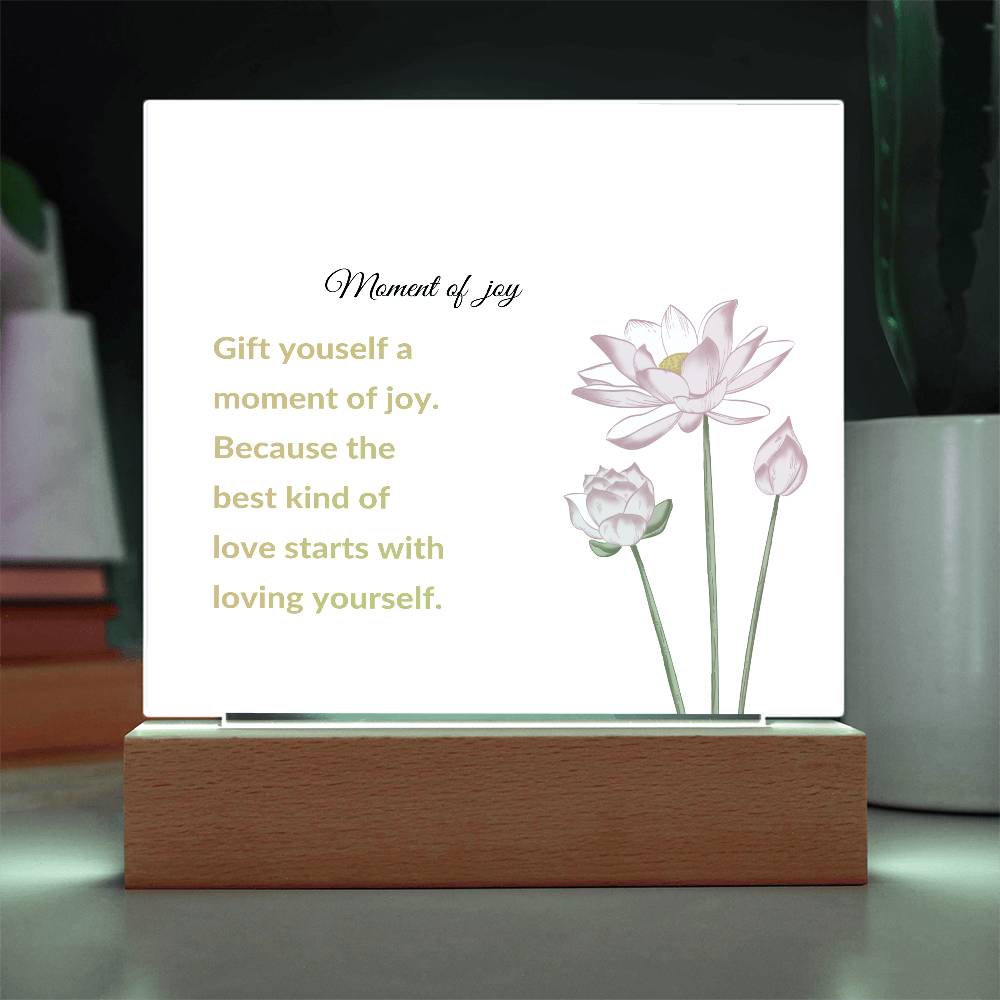 Moment of Joy Printed Square Shaped Acrylic Plaque-Express Your Love Gifts
