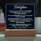 To Daughter From Dad In My Heart Forever Printed Square Shaped Acrylic Plaque-Express Your Love Gifts