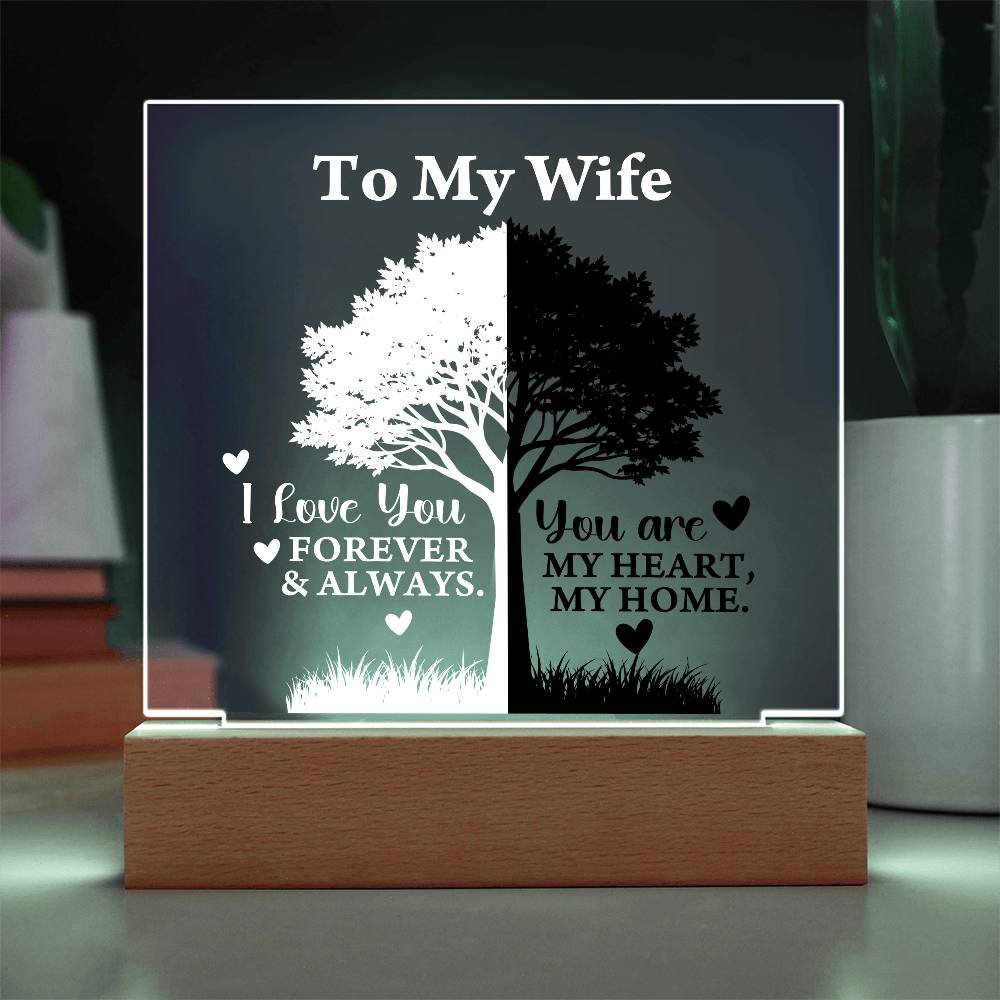 You Are My Heart Printed Square Shaped Acrylic Plaque-Express Your Love Gifts