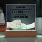 To My Dad to The World Printed Square Shaped Acrylic Plaque-Express Your Love Gifts