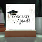 Congrats Grad Printed Square Shaped Acrylic Plaque-Express Your Love Gifts