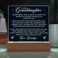 To Granddaughter From Grandpa Never That I Love You Printed Square Shaped Acrylic Plaque-Express Your Love Gifts